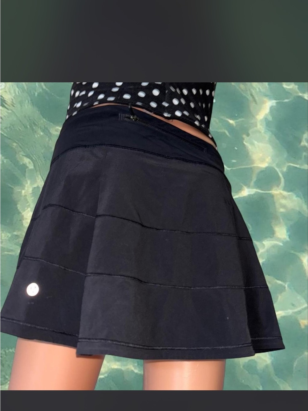 Lululemon Black Pace Rival Skirt SZ 12